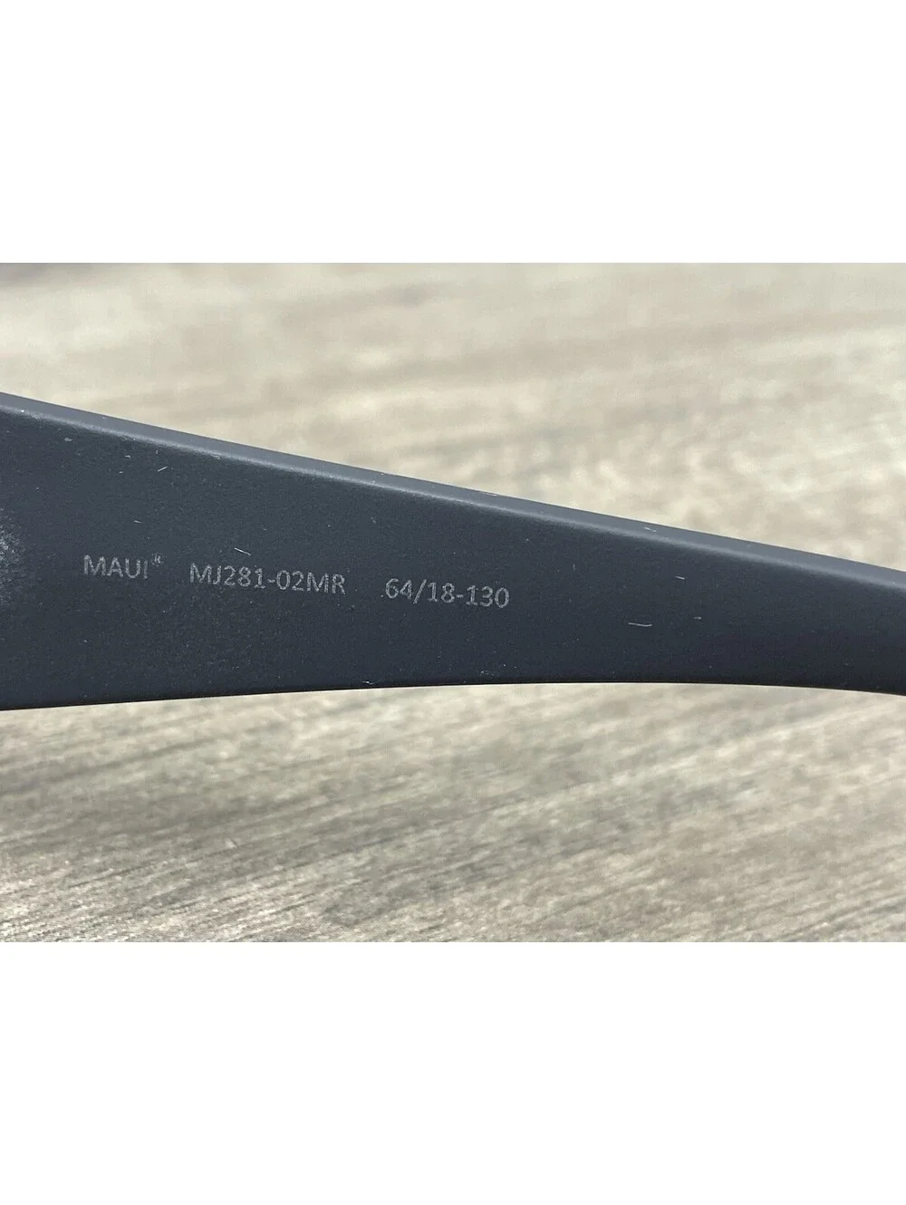 Maui Jim Ikaika Matte Black Rubber Sunglasses Italy MJ281-02MR *Frames Only